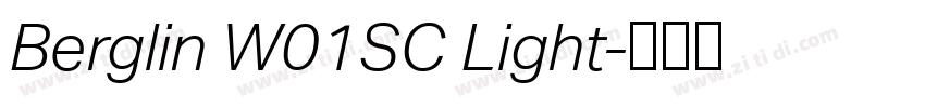 Berglin W01SC Light字体转换